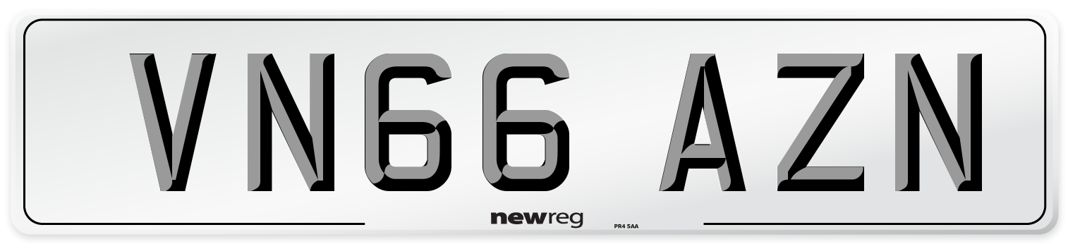 VN66 AZN Number Plate from New Reg